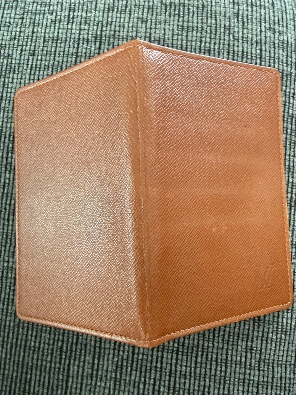 Louis Vuitton Tan Textured Leather Card Sleeve